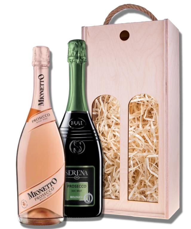 Darčeková kazeta Prosecco Mionetto a Serena BIO nie len k Vianociam