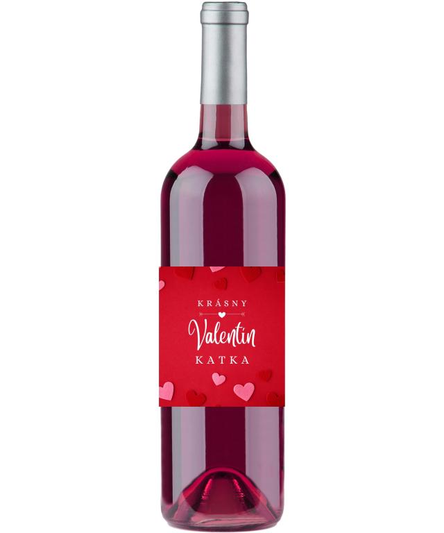 Víno s vlastnou etiketou Valentín 1