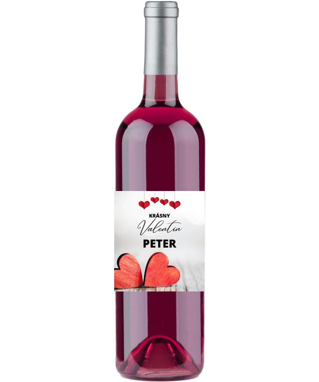 * Víno s vlastnou etiketou Valentín 2