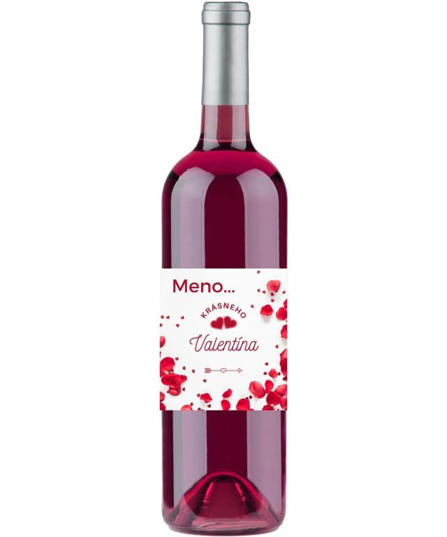 * Víno s vlastnou etiketou Valentín 5