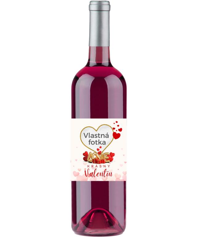 Víno s vlastnou etiketou Valentín 6