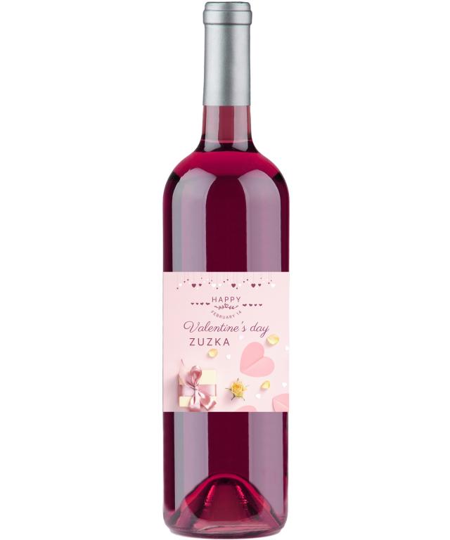 Víno s vlastnou etiketou Valentín 7