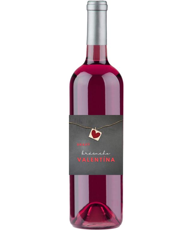 Víno s vlastnou etiketou Valentín 8