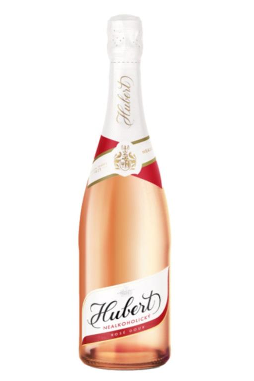 Hubert šumivé nealko víno rosé