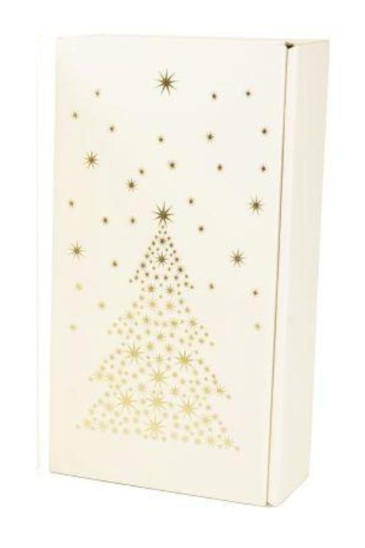 Exkluzívna Vianočná krabica na 2 vína - biela Exkluzívna Vianočná krabica na 2 vína - biela