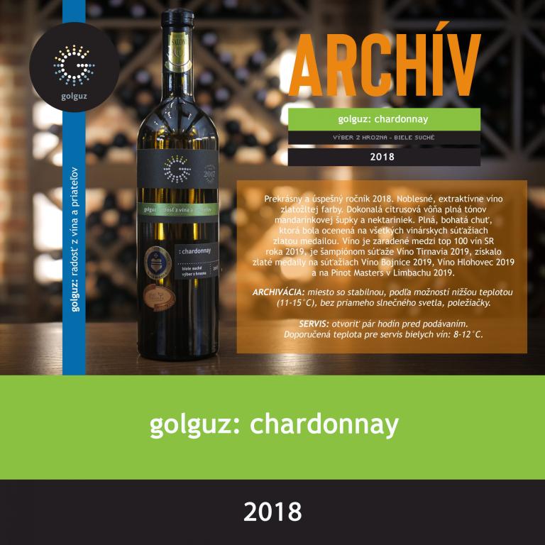 Chardonnay 2018 suché Archív