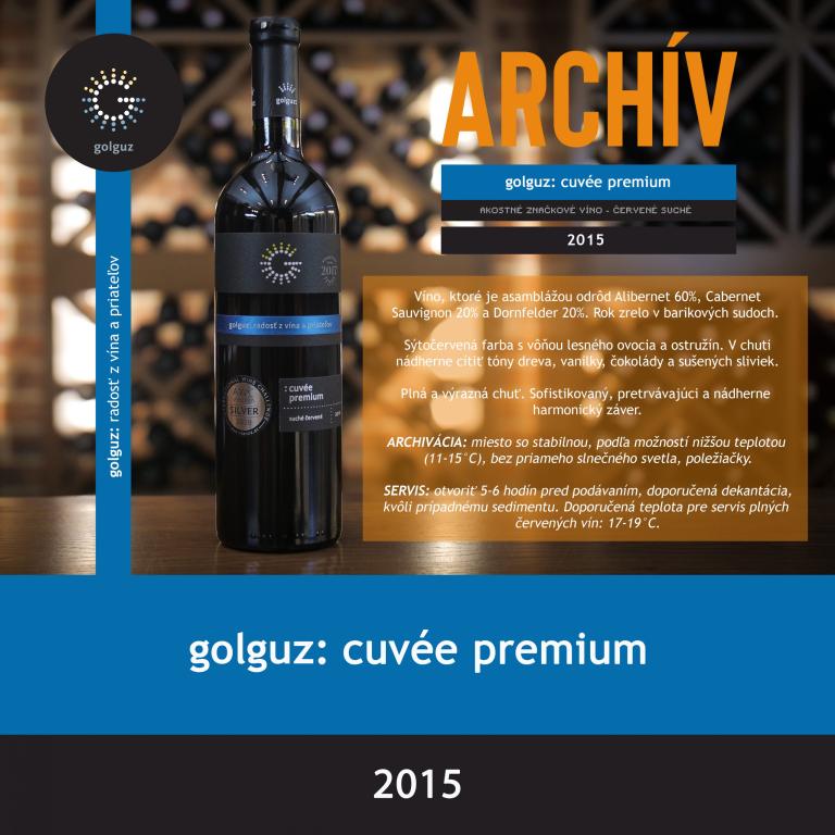 Cuvée Prémium 2015 červené suché Archív