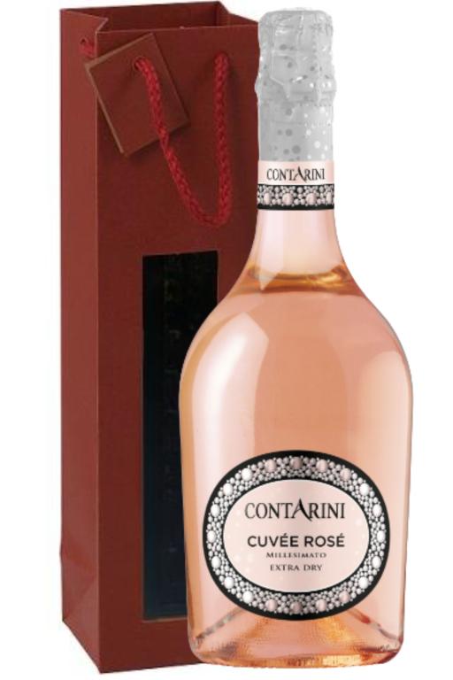 Contarini Rosé Spumante Millesimato Extra Dry - darčekové balenie