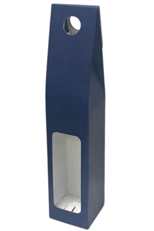 Darčekový kartónový obal na víno -modrý Darčekový kartónový obal na víno -modrý